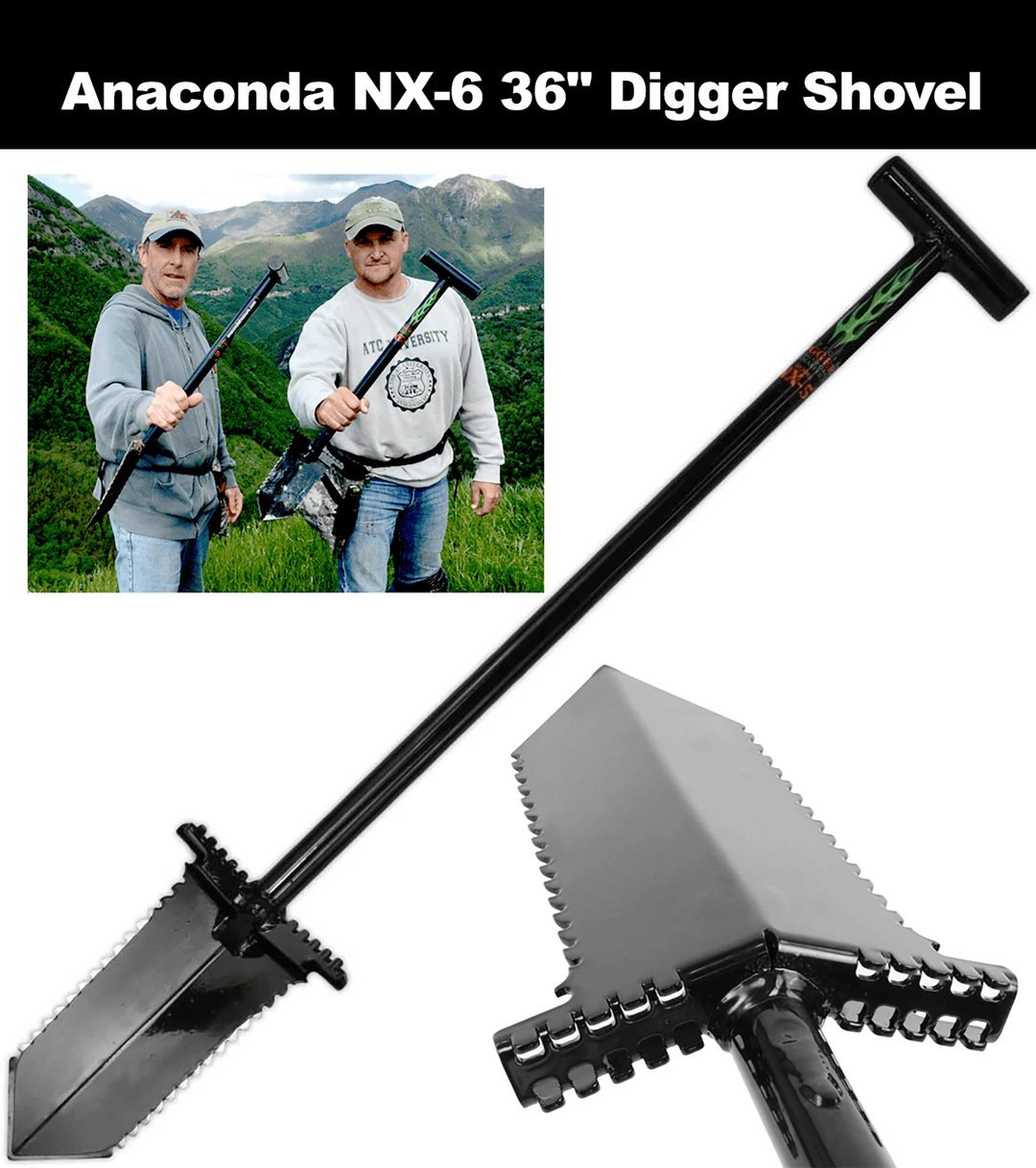 Anaconda NX-6 36" Digger Shovel - Treasure Coast Metal Detectors