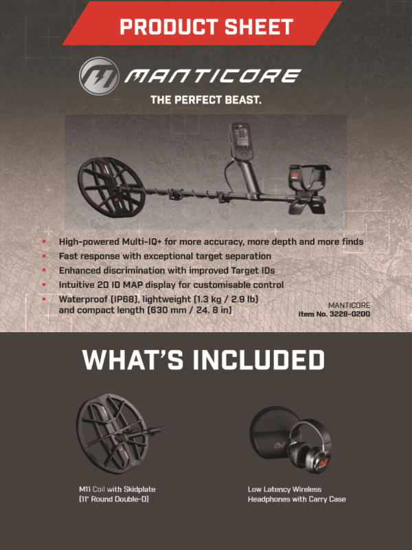New Minelab Manticore High Power Metal Detector - Treasure Coast Metal Detectors