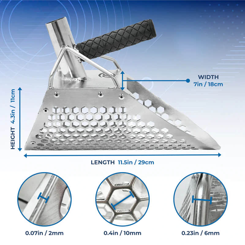 CKG 11x8 Metal Detecting Sand Scoop - Treasure Coast Metal Detectors