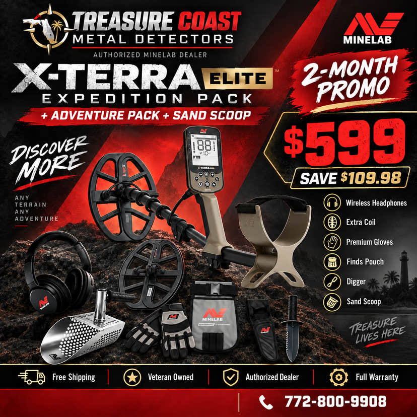 Minelab X-TERRA ELITE Expedition Pack with FREE Adventure Pack & Sand Scoop