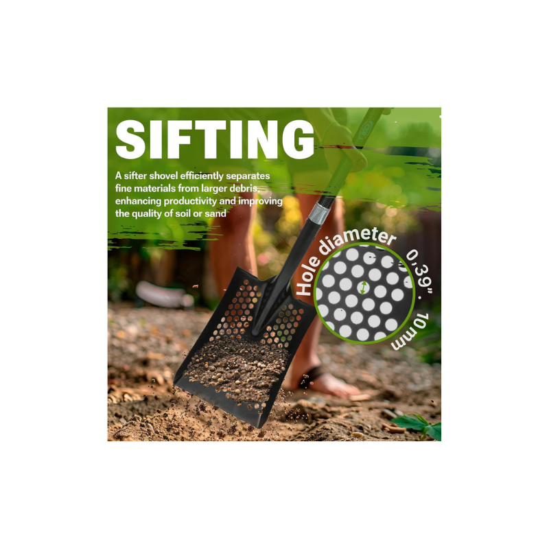 CKG Carbon Sand Sifter Shovel – Lightweight & Durable Beach Sand Scoop - Treasure Coast Metal Detectors
