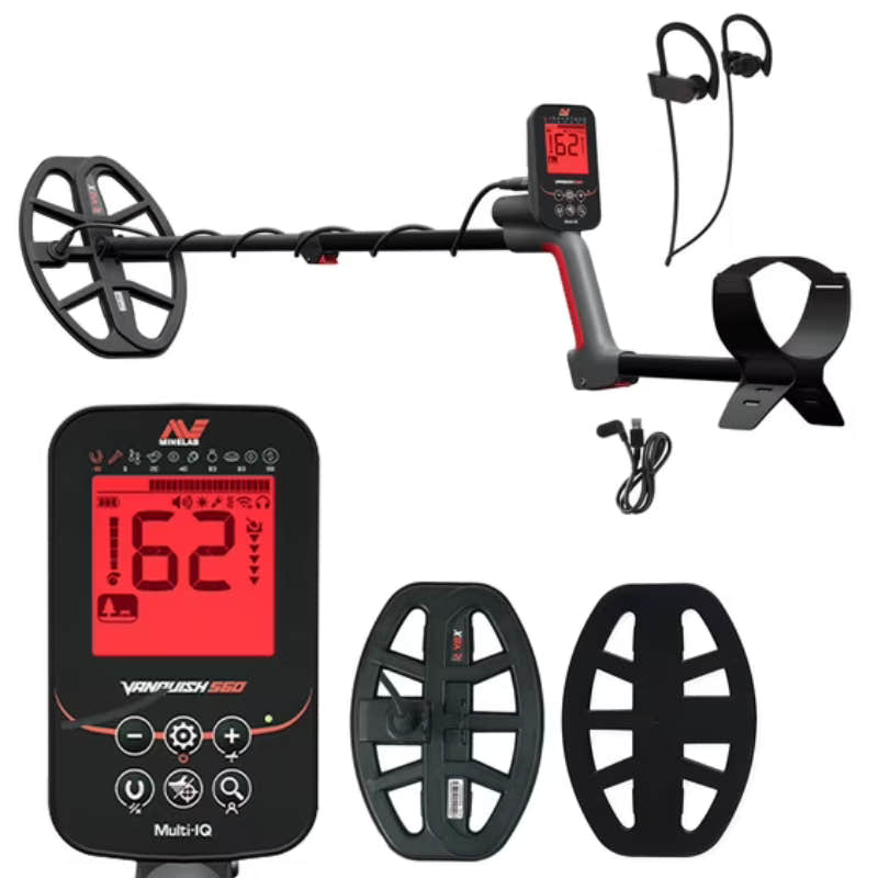 Minelab Vanquish 560 Pro Pack Metal Detector – Multi Frequency Beach Detector Bundle