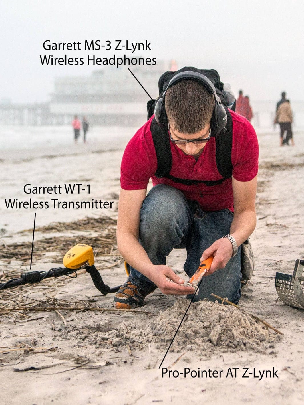 Garrett Z-Lynk MS-3 Wireless Headphone Kit with Z-Lynk Pro-Pointer AT - Treasure Coast Metal Detectors